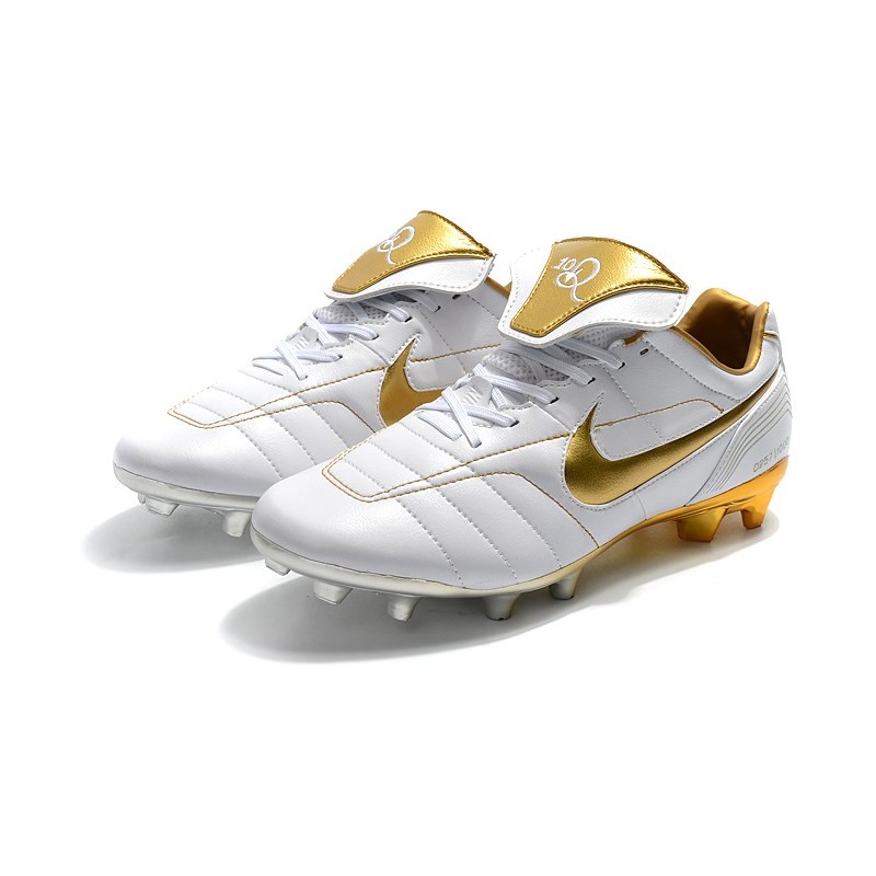 Nike Tiempo Legend R Elite FG Bílý Zlato